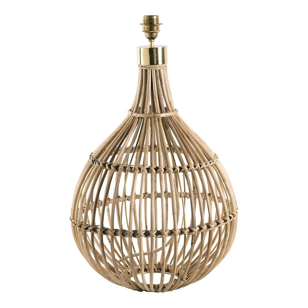 Lampes à poser - Pied de lampe ROMANE en rotin - BLANC D'IVOIRE
