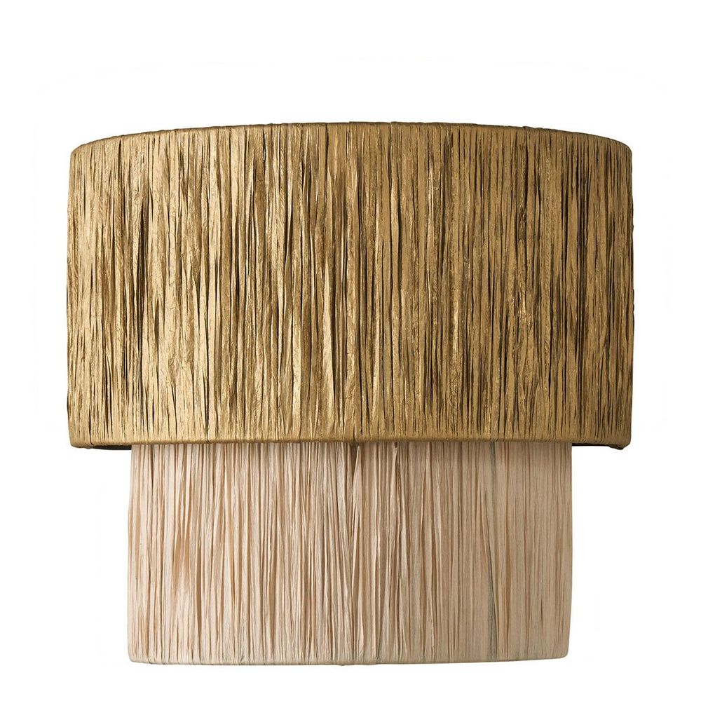 Wall lamps - NIA non-electrified raffia wall light - Gold - BLANC D'IVOIRE