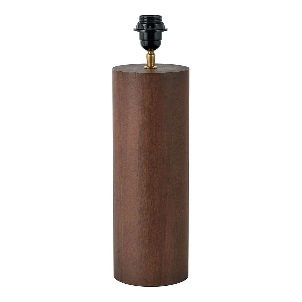 Table lamps - PAULIN lamp base in waxed mango wood with walnut finish - ø 13 x 42.5 cm - BLANC D'IVOIRE
