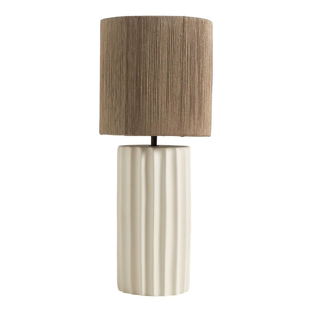 Table lamps - ATHENA lamp base in white ceramic - ø 17 x 50 cm - BLANC D'IVOIRE