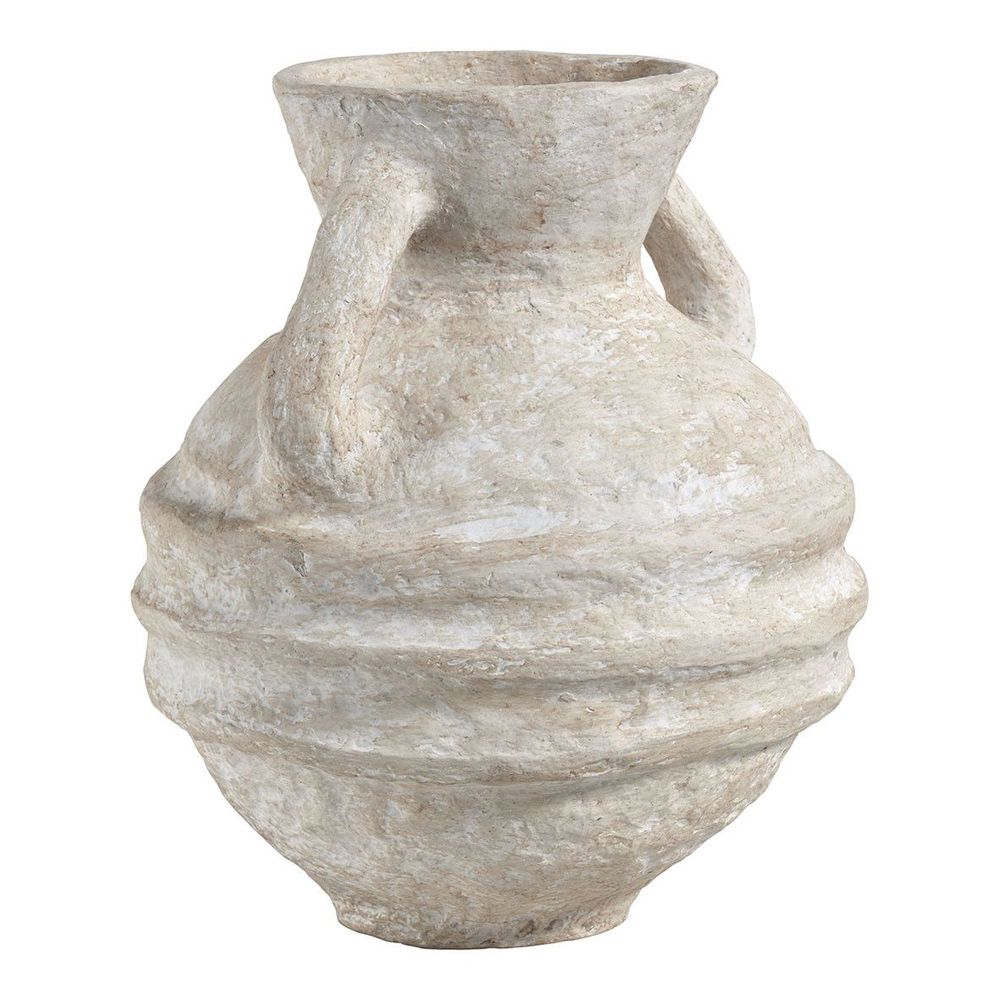 Vases - CALISTA decorative amphora vase in papier maché - ø 30 x 35 cm - BLANC D'IVOIRE