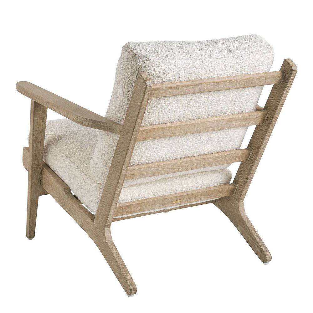 Fauteuils - Fauteuil JULES en bouclette - Crème - BLANC D'IVOIRE