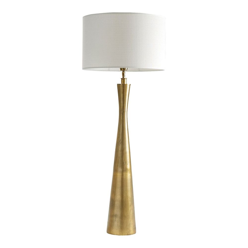 Table lamps - MALIA lamp base antique brass - BLANC D'IVOIRE