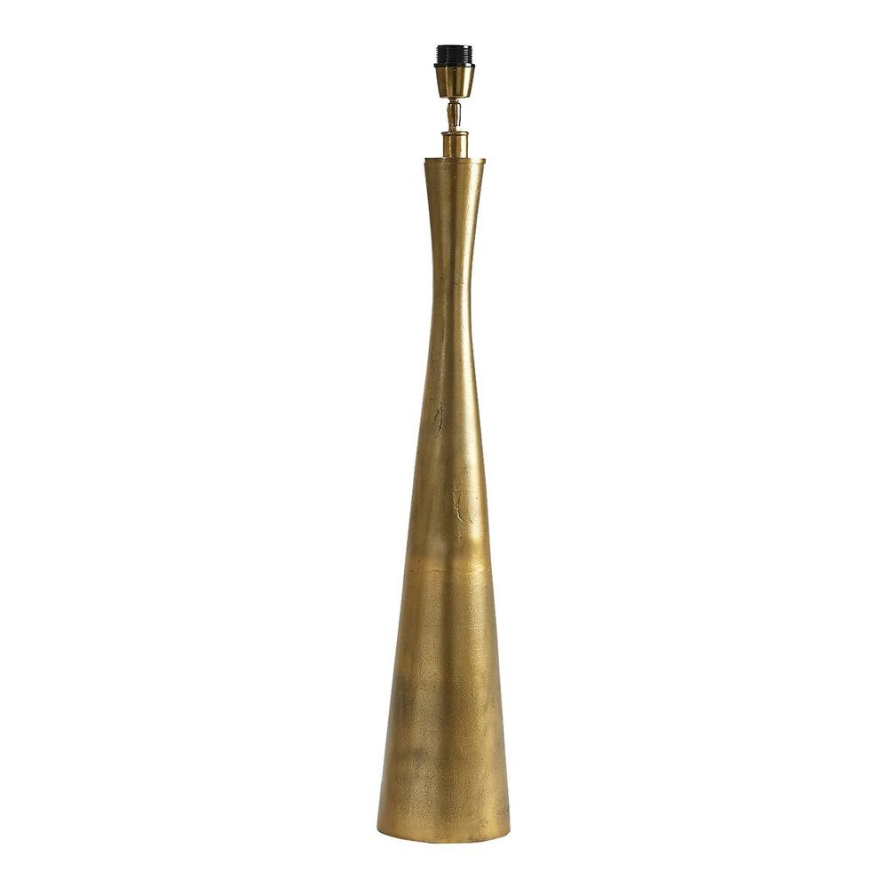 Table lamps - MALIA lamp base antique brass - BLANC D'IVOIRE