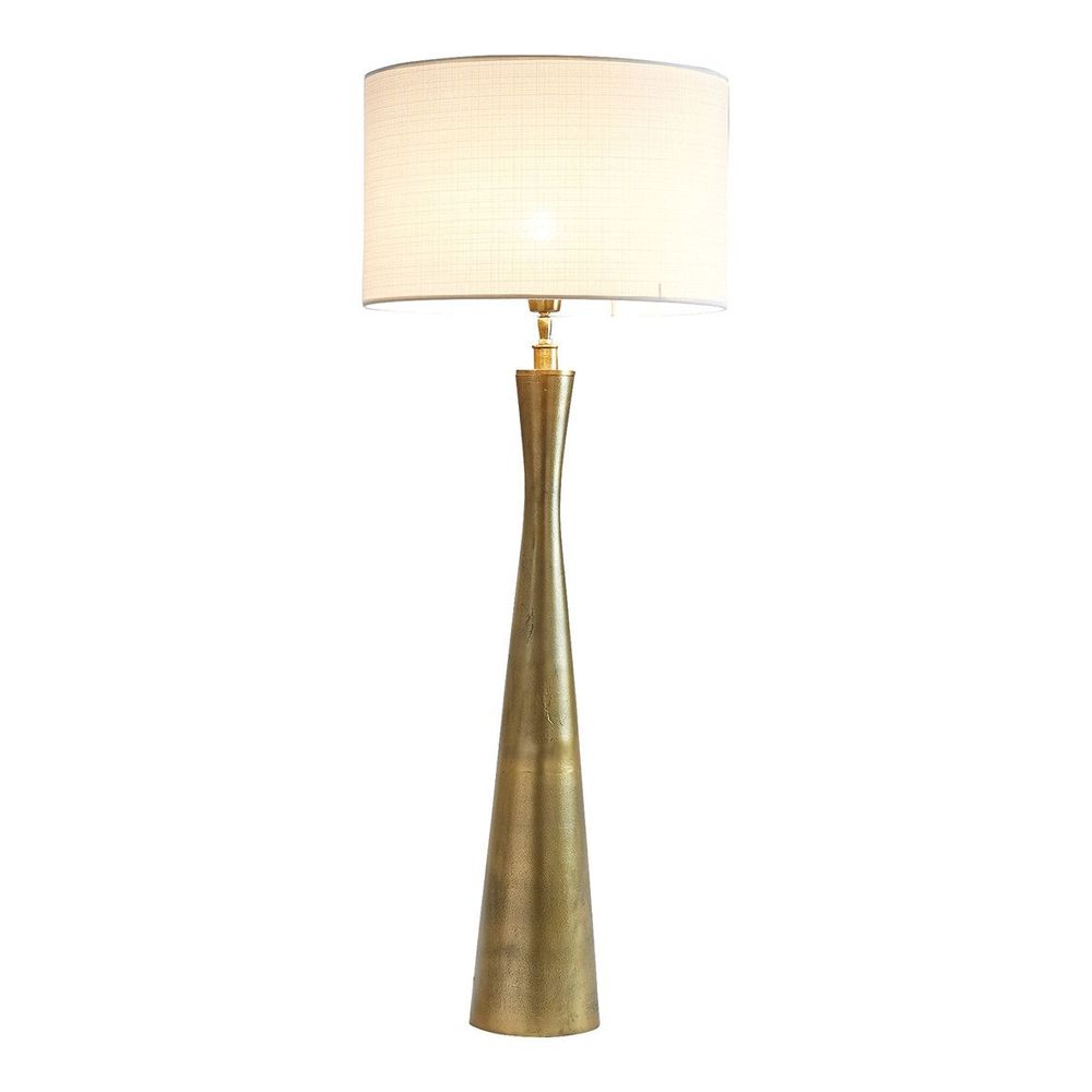 Table lamps - MALIA lamp base antique brass - BLANC D'IVOIRE