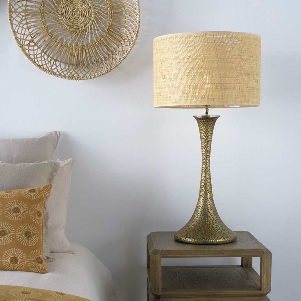 Blinds - High raffia lampshade - ? 45cm - BLANC D'IVOIRE