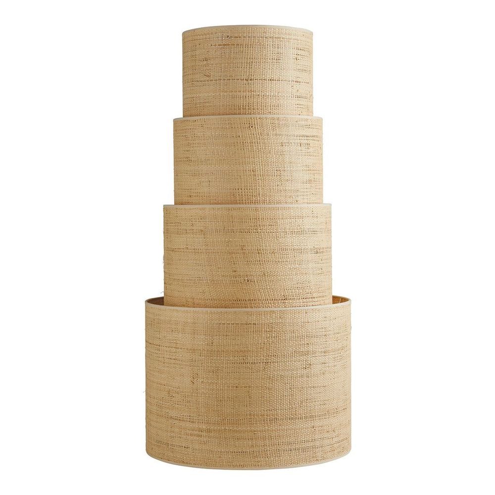Blinds - High raffia lampshade - ? 45cm - BLANC D'IVOIRE
