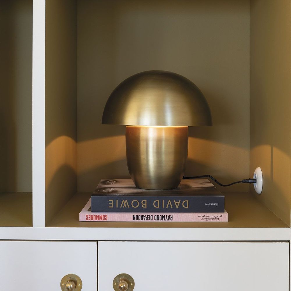 Table lamps - GASPARD lamp in gold metal - ø 30 x 32 cm - BLANC D'IVOIRE