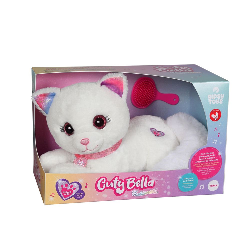 Soft toy - CAT CUTY BELLA FASHIONISTA 30 CM - GIPSY TOYS