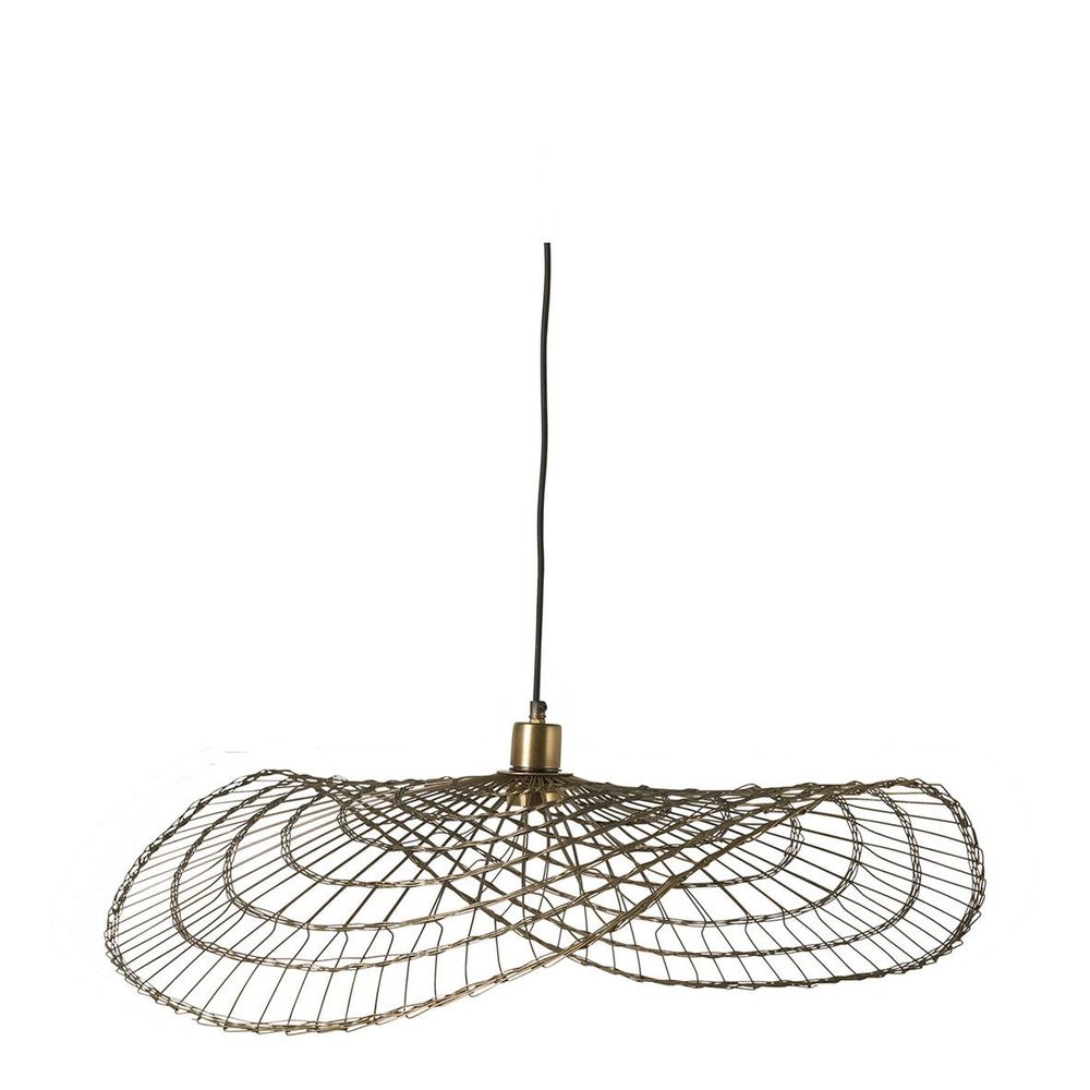 Hanging lights - MAHA pendant light in bronze finish metal - 75 cm - BLANC D'IVOIRE