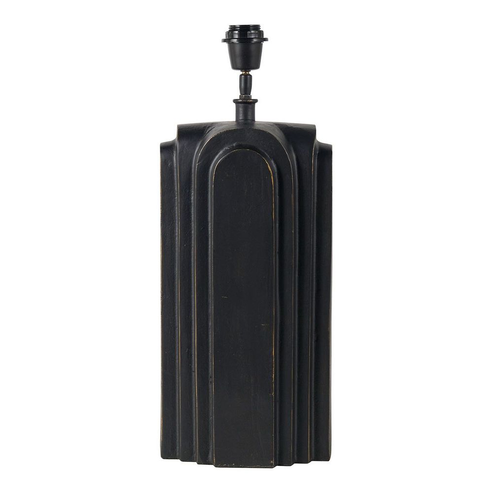 Table lamps - ACHILLE lamp base in black metal - 21 x 13 x 50 cm - BLANC D'IVOIRE