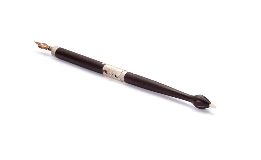 Stationery - Ebony Pen Knife With Silver Decoration - KOREA HERITAGE AGENCY(KHA)