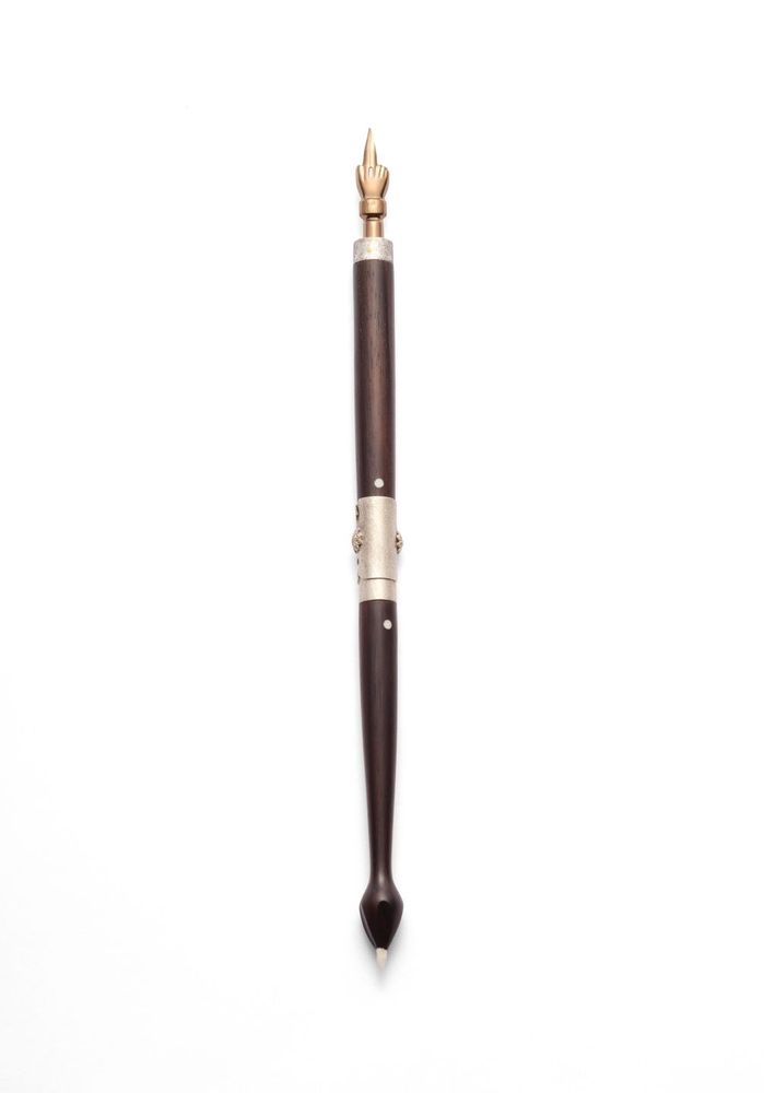 Stationery - Ebony Pen Knife With Silver Decoration - KOREA HERITAGE AGENCY(KHA)