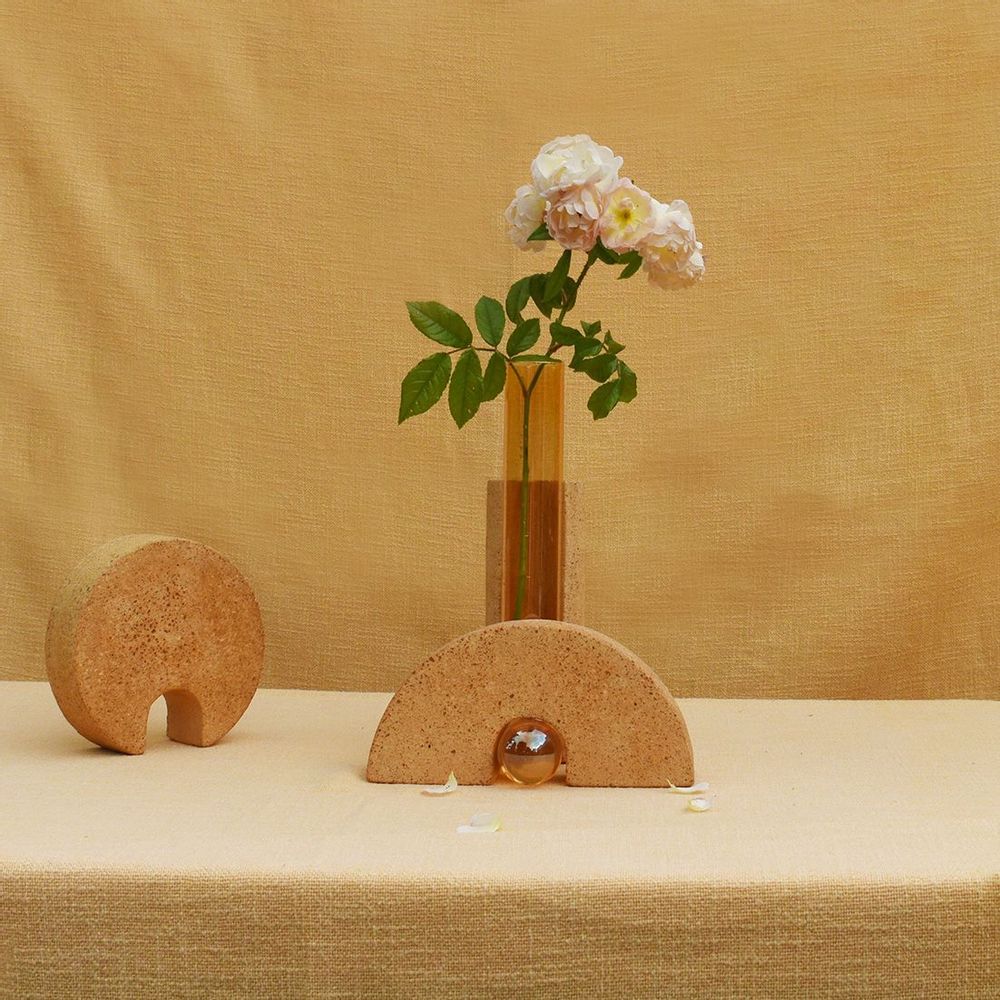 Vases - Orange vase for flowers, Cochlea della Metamorfosi n°1 - COKI