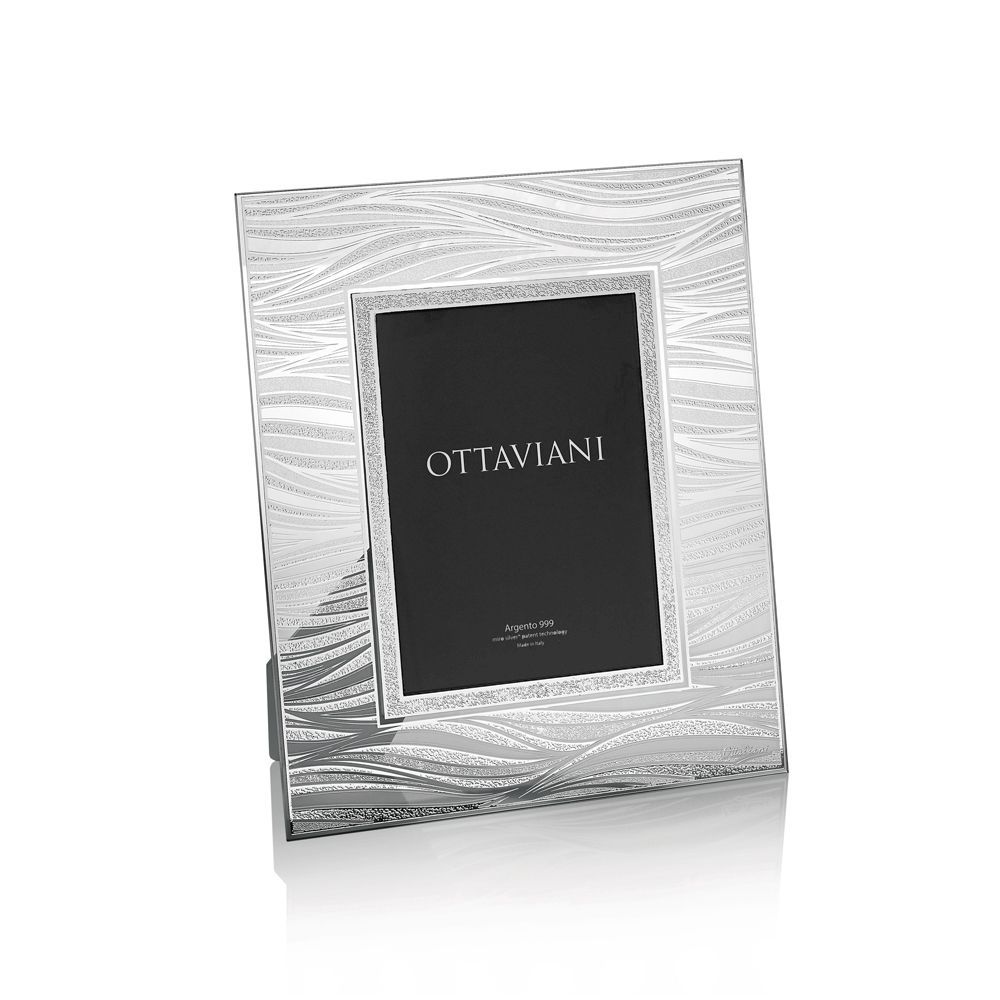 Decorative objects - Photoframe in crystal and Miro Silver "Il Mare della Vita" - OTTAVIANI