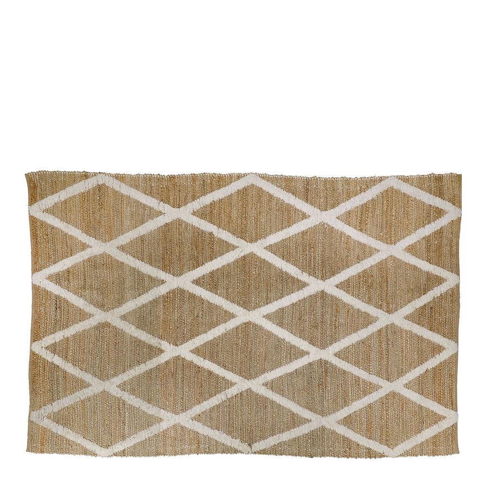 Tapis - Tapis SOLEDAD en jute et laine - 300 x 200 cm - BLANC D'IVOIRE