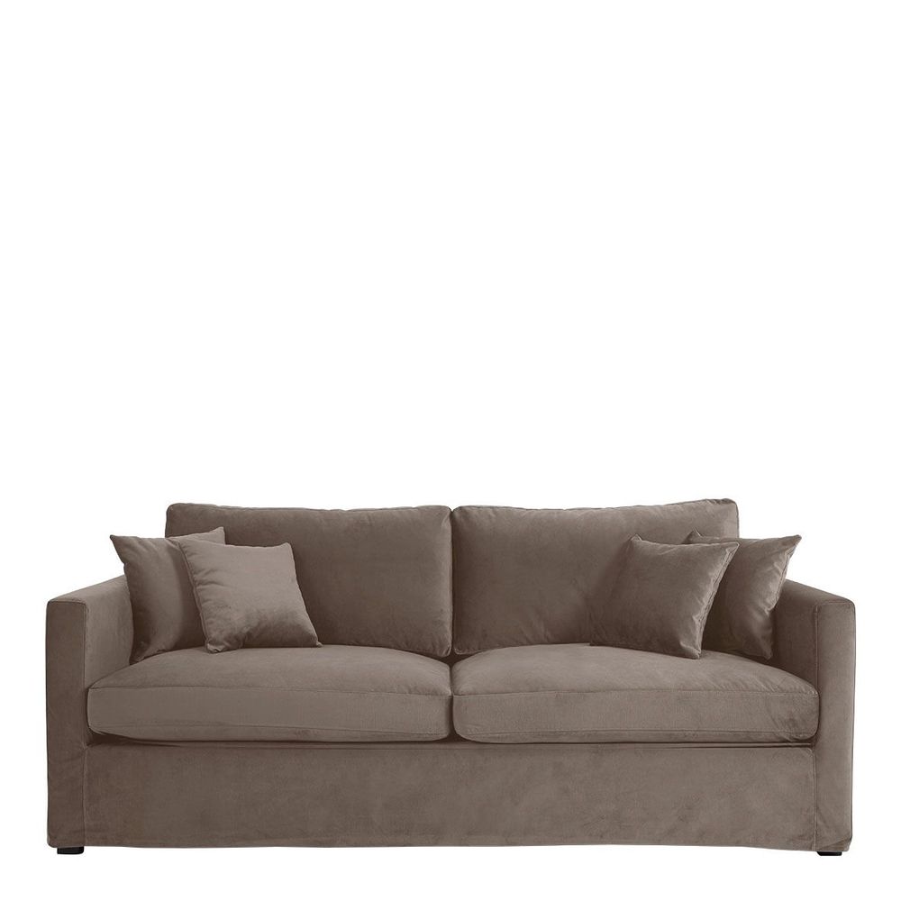 Sofas - ANGIE velvet sofa - Taupe - BLANC D'IVOIRE