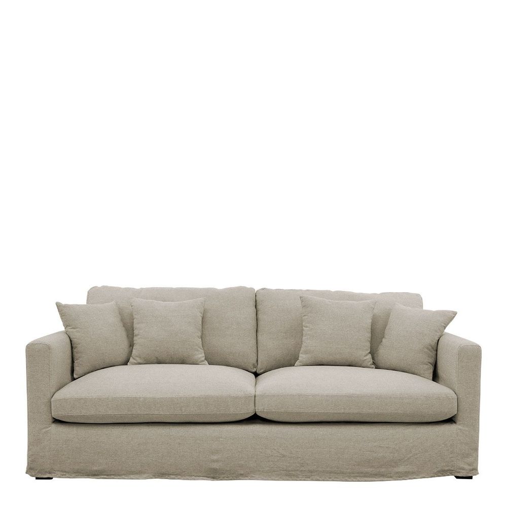 Sofas - ANGIE linen sofa - Beige - BLANC D'IVOIRE
