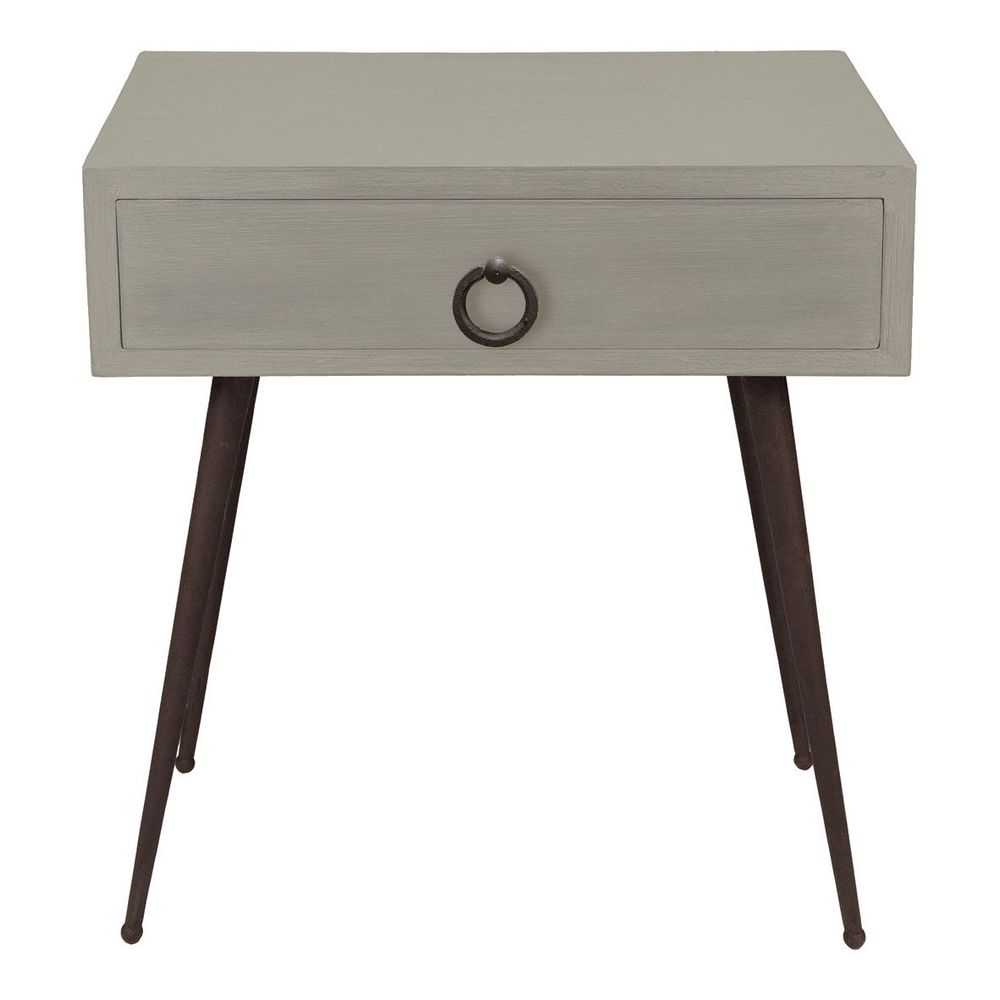 Night tables - LOLA stone bedside table - BLANC D'IVOIRE
