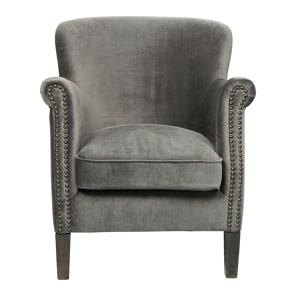 Armchairs - CLAUDE armchair dark gray - BLANC D'IVOIRE