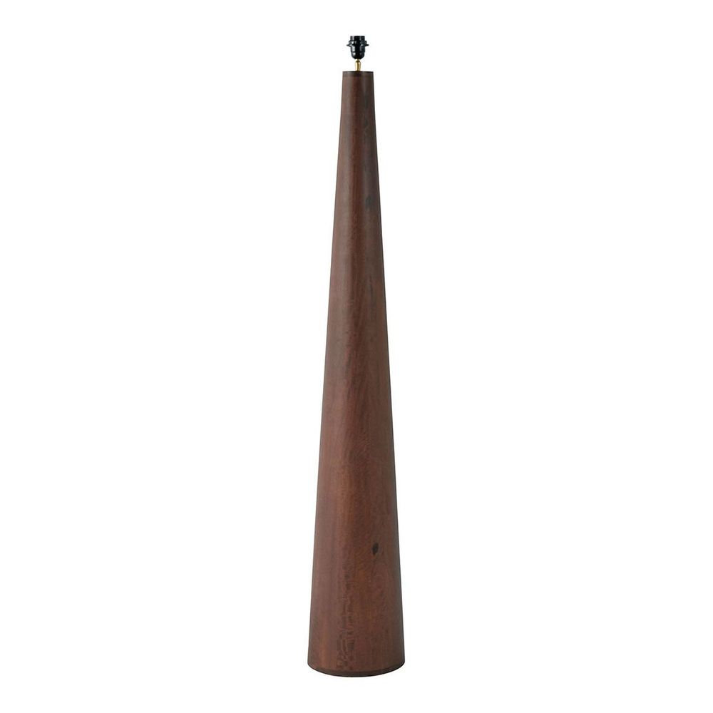 Lampadaires - Pied de lampadaire ELVIRE en manguier ciré finition noyer - ø 25 x 156,5 cm - BLANC D'IVOIRE