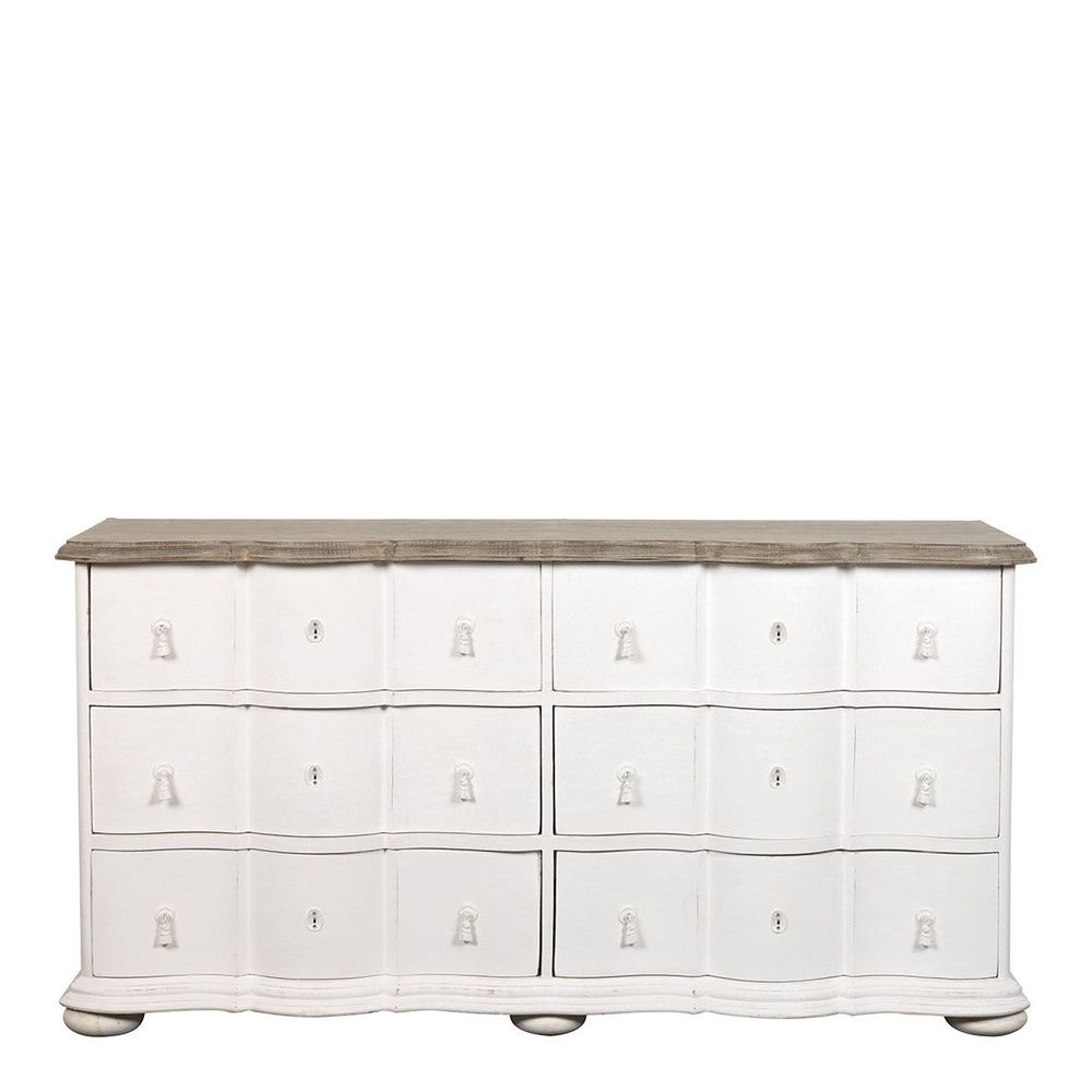 Chests of drawers - CARLOTTA white chest of drawers - Large model - BLANC D'IVOIRE