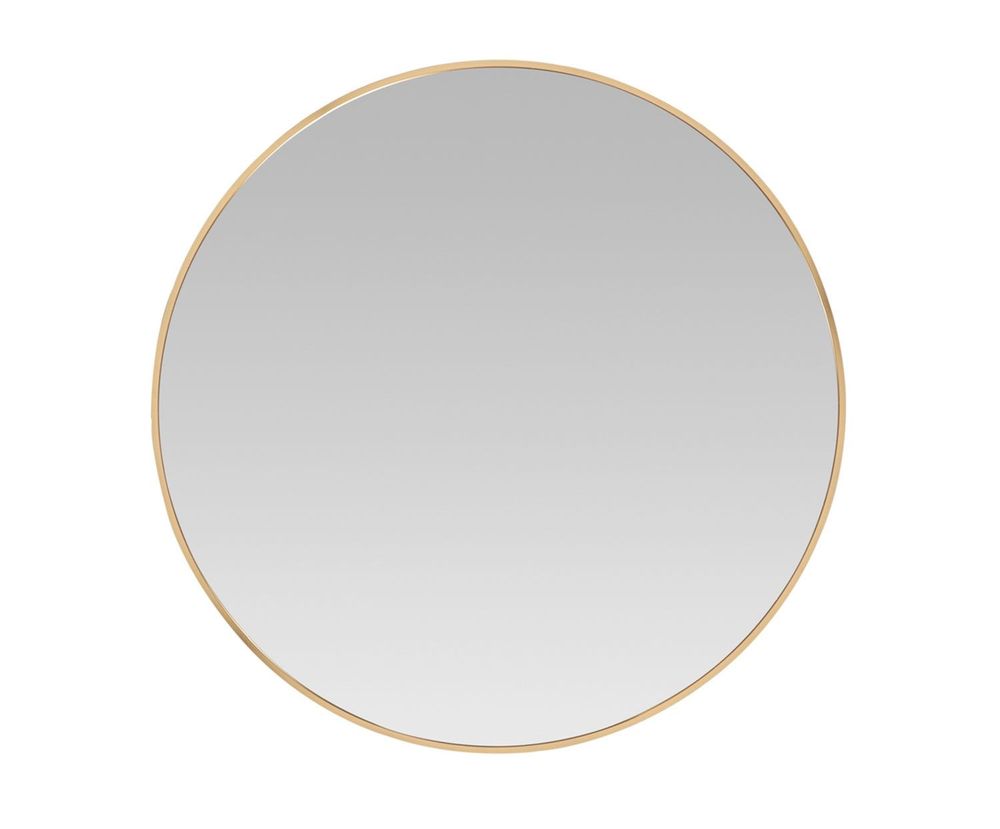 Mirrors - AX74011 Gold Metal Wall Mirror Ø80X3Cm - ANDREA HOUSE