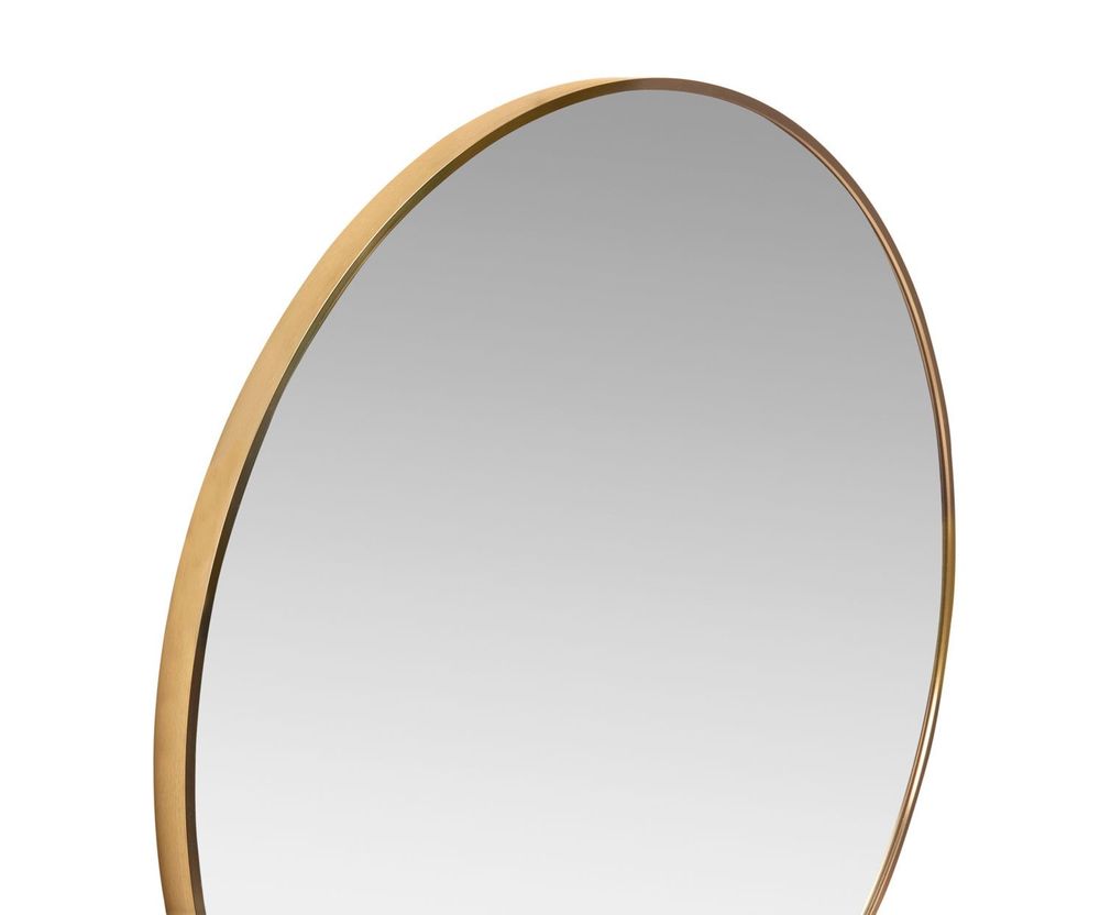 Mirrors - AX74011 Gold Metal Wall Mirror Ø80X3Cm - ANDREA HOUSE