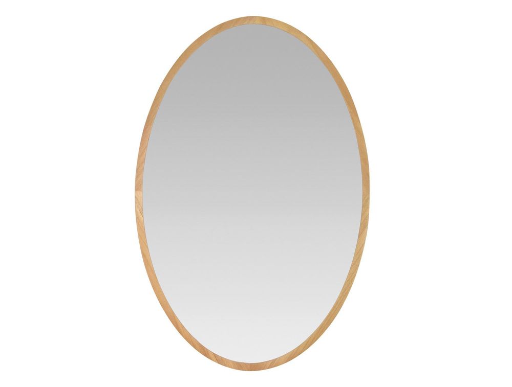 Mirrors - AX74013 Oval Wooden Wall Mirror 60X90Cm - ANDREA HOUSE