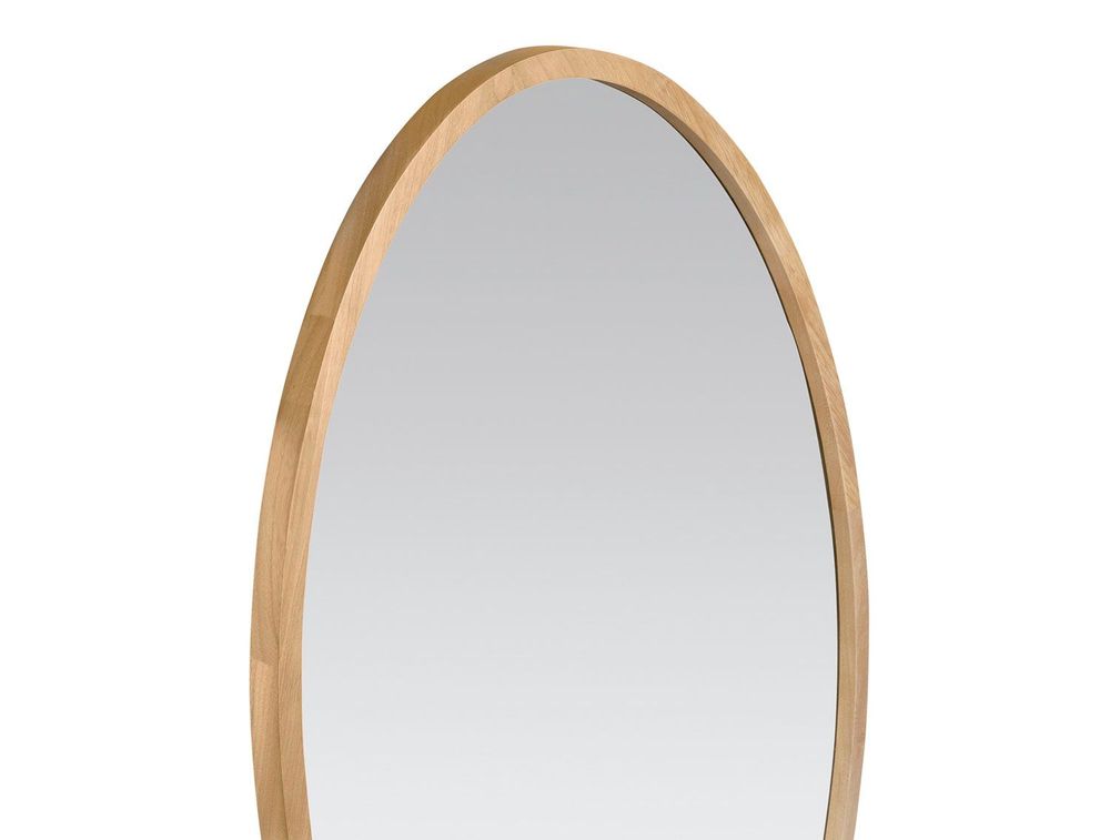 Mirrors - AX74013 Oval Wooden Wall Mirror 60X90Cm - ANDREA HOUSE