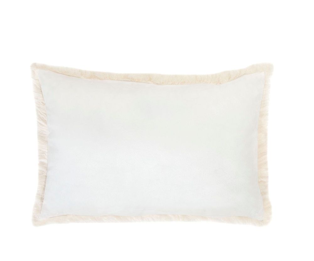 Cushions - AX74025 Ivory Mongolian Cushion 40X60Cm - ANDREA HOUSE