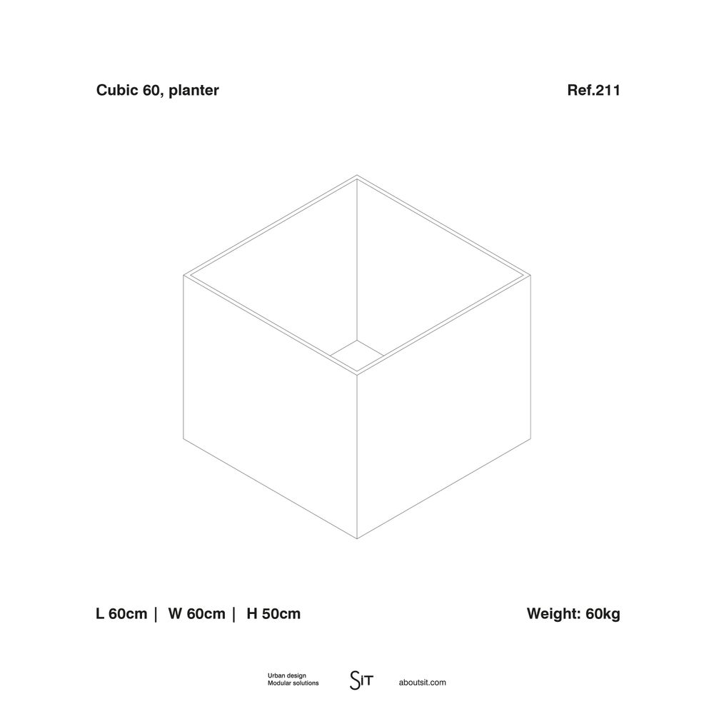 Flower pots - Cubic 60, planter - SIT URBAN DESIGN