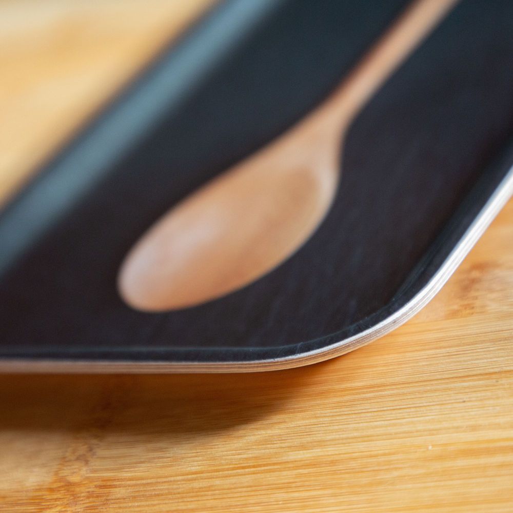 Ustensiles de cuisine - Plateau de service long en bois - Repose-cuillère 15x32 cm - MONBOPLATO