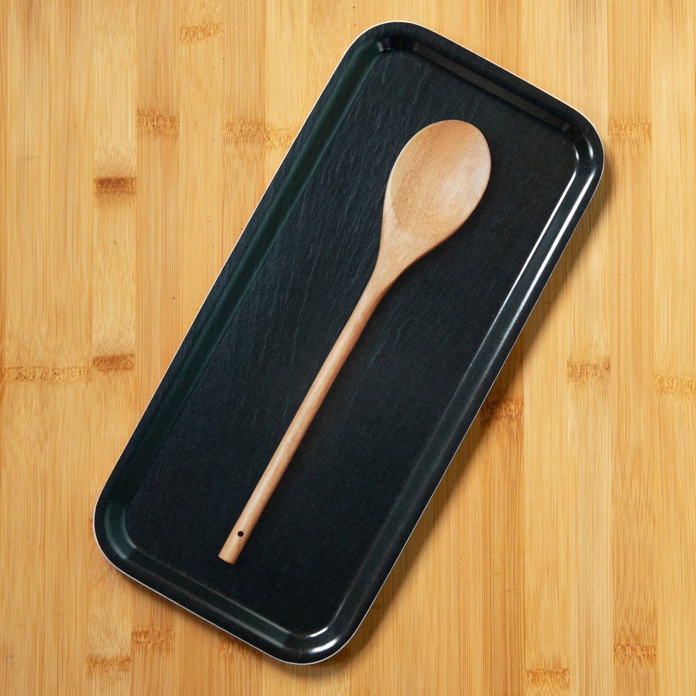 Ustensiles de cuisine - Plateau de service long en bois - Repose-cuillère 15x32 cm - MONBOPLATO