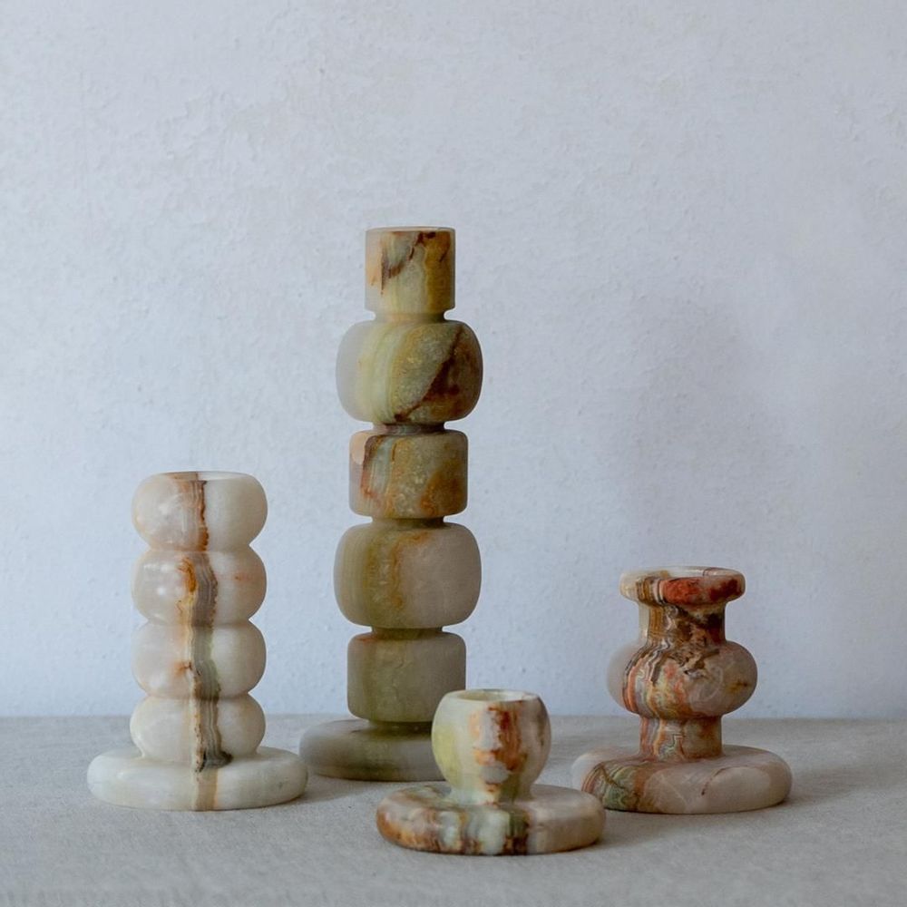 Decorative objects - t-light holders onyx - ZACONI