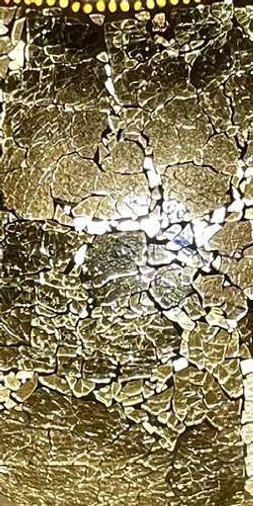Table lamps - Glacial Gold small mashroom Handmade Lamp in mosaic glass h. 17 cm. - SOUL LIGHT EUROPE
