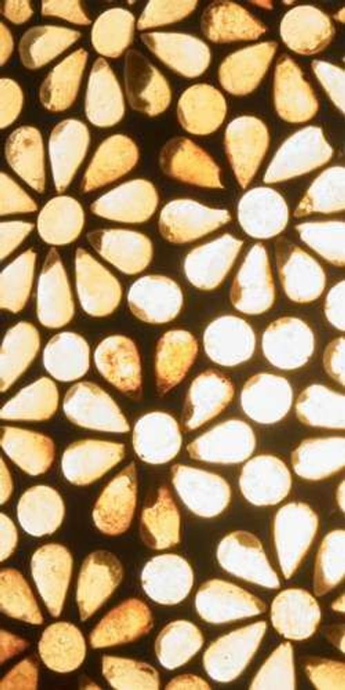 Lampes de table - Lampe artisanale ovale de taille moyenne Yellow Daisy en verre mosaïqu - SOUL LIGHT EUROPE