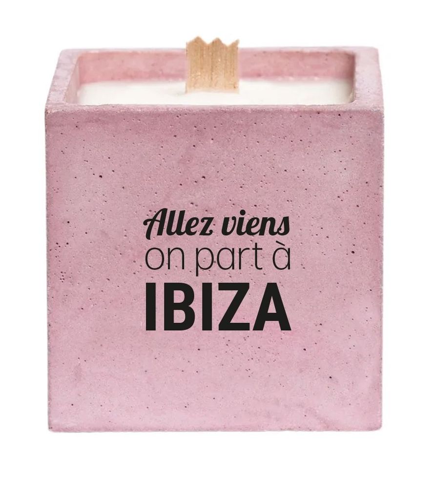 Decorative objects - Concrete candle with message\" Come on let's go to the Bahamas\ " - JUNNY