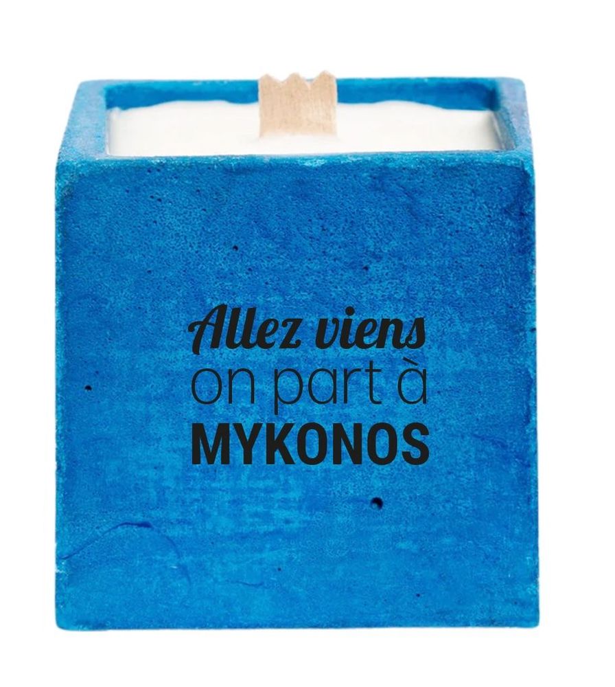 Decorative objects - Concrete candle with message\" Come on let's go to the Bahamas\ " - JUNNY