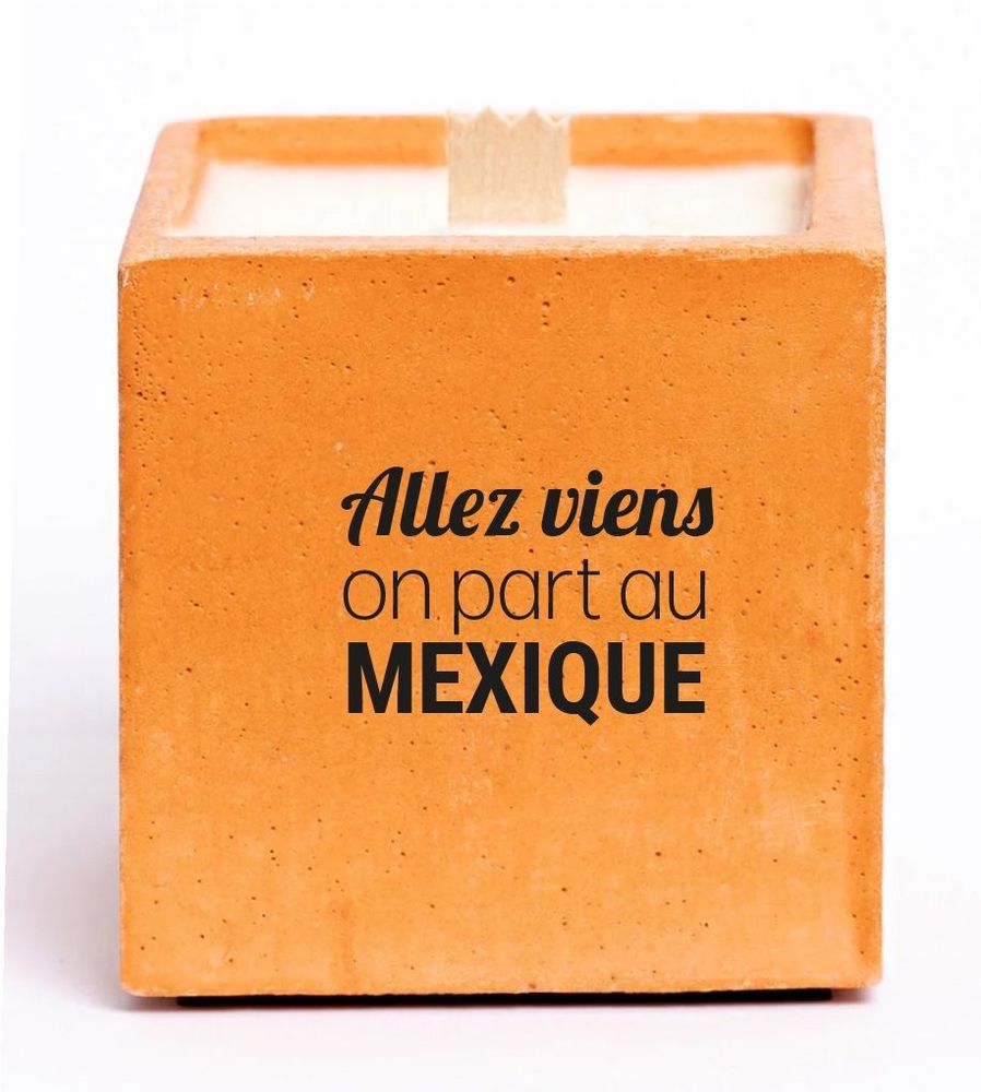 Decorative objects - Concrete candle with message\" Come on let's go to the Bahamas\ " - JUNNY