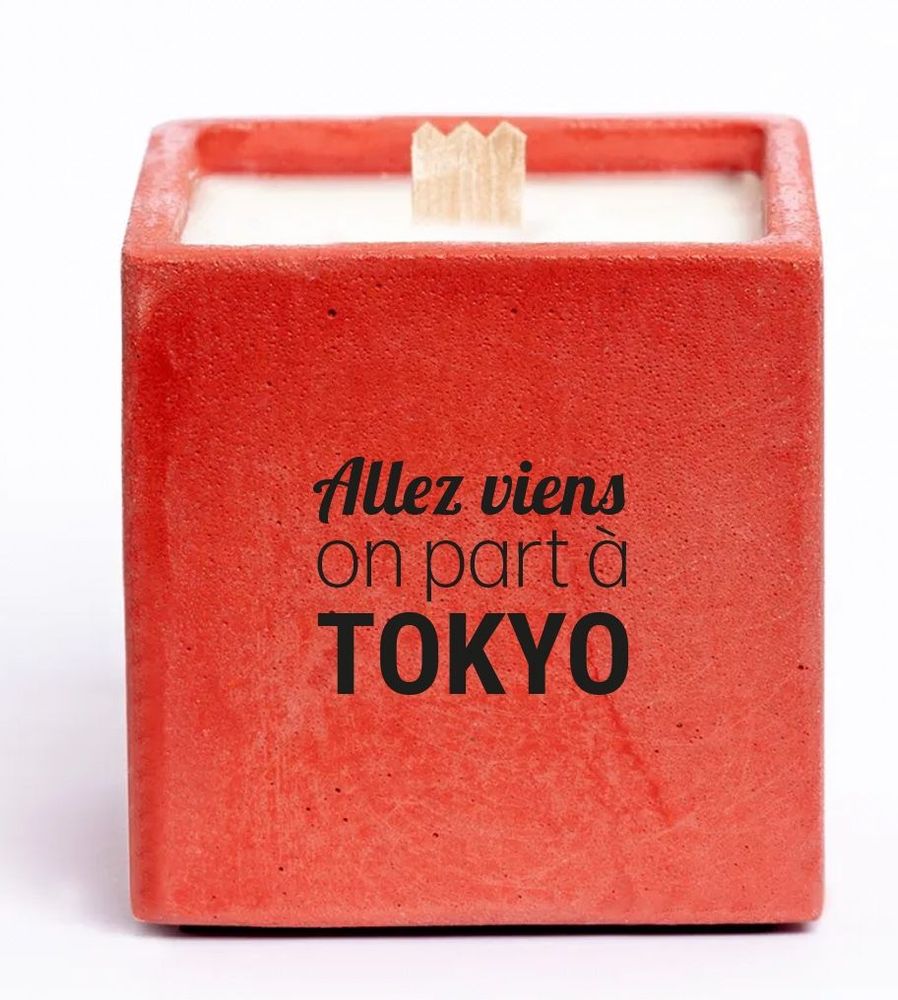 Decorative objects - Concrete candle with message\" Come on let's go to the Bahamas\ " - JUNNY