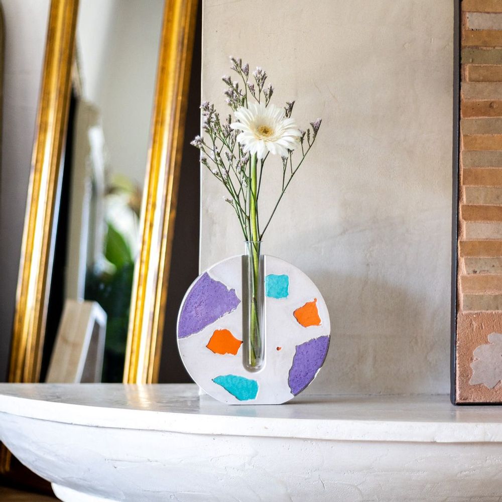 Vases - Soliflore en béton fragmenté - JUNNY