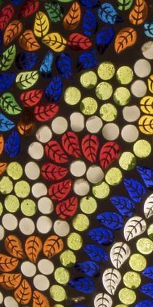 Table lamps - Colored Mandala medium oval Handmade Lamp in mosaic glass h. 25 cm. - SOUL LIGHT EUROPE
