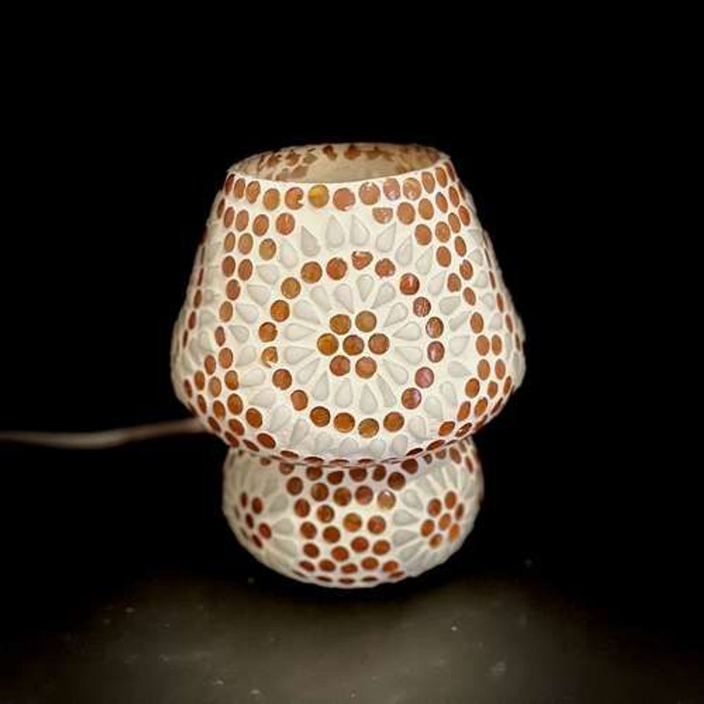 Table lamps - Sunset small mashroom Handmade Lamp in mosaic glass h. 17 cm. - SOUL LIGHT EUROPE
