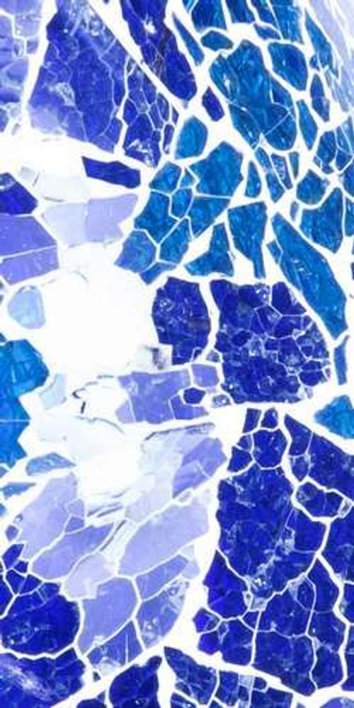 Table lamps - Blue Bay big oval Handmade Lamp in mosaic glass h. 32 cm. - SOUL LIGHT EUROPE
