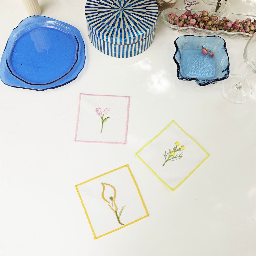 Napkins - Washable Flower Coaster set of 2 - HYA CONCEPT STORE