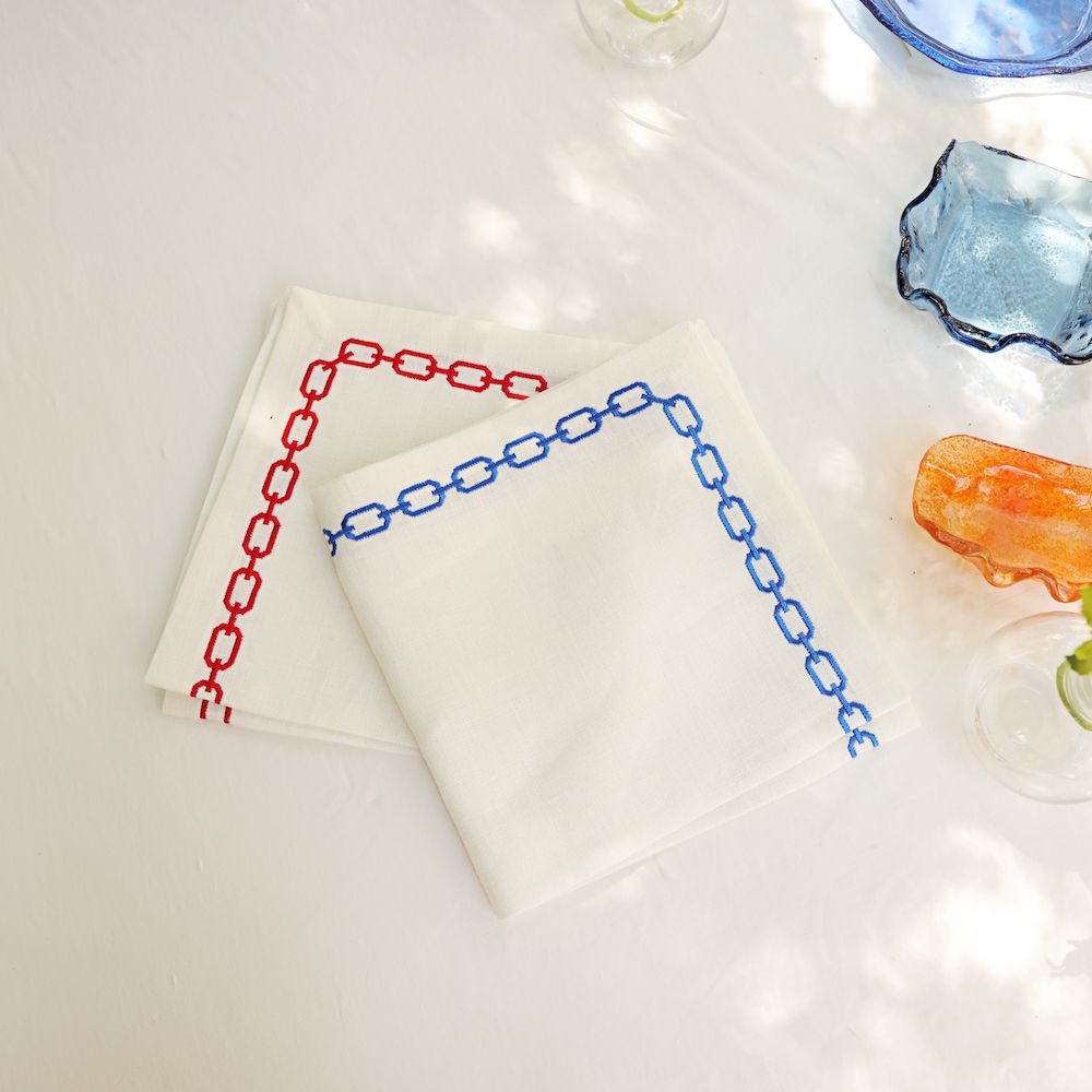 Napkins - Chain Napkin set of 2 - HYA CONCEPT STORE