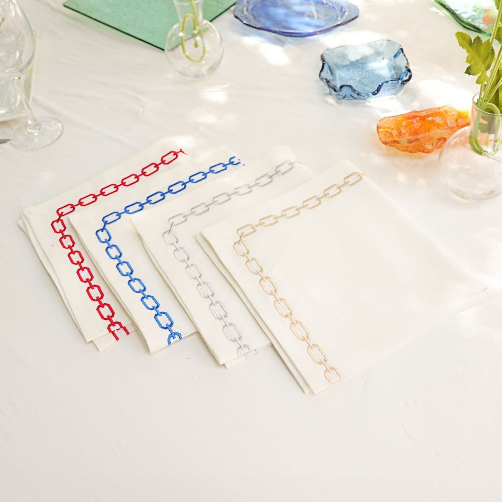 Napkins - Chain Napkin set of 2 - HYA CONCEPT STORE