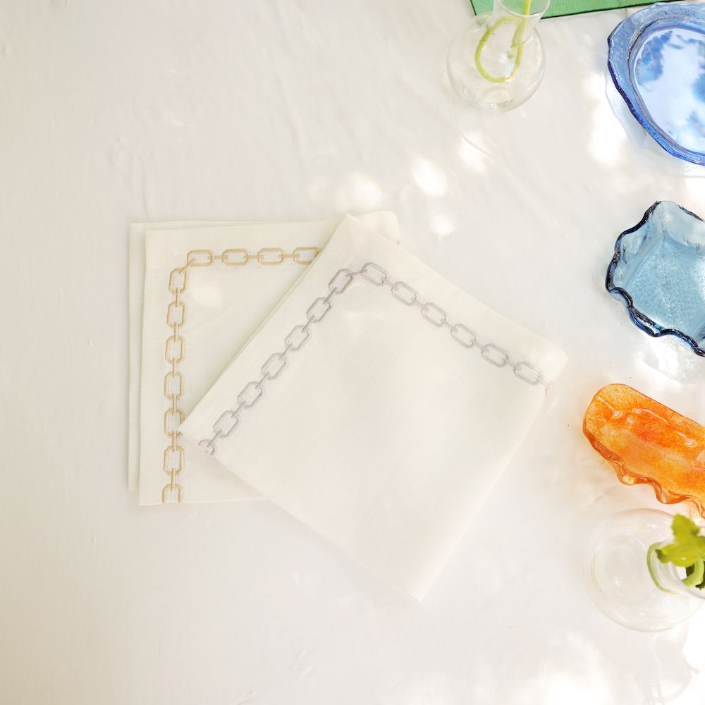 Napkins - Chain Napkin set of 2 - HYA CONCEPT STORE