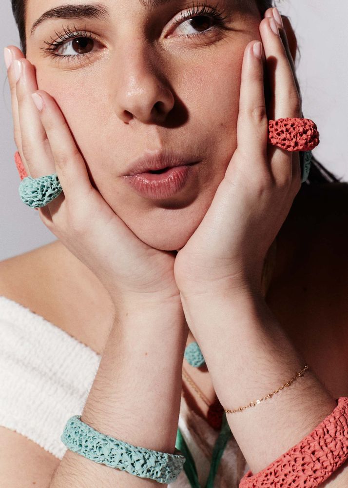Bijoux - PORCELAN BAGUE CORAIL - CLAYMOSS